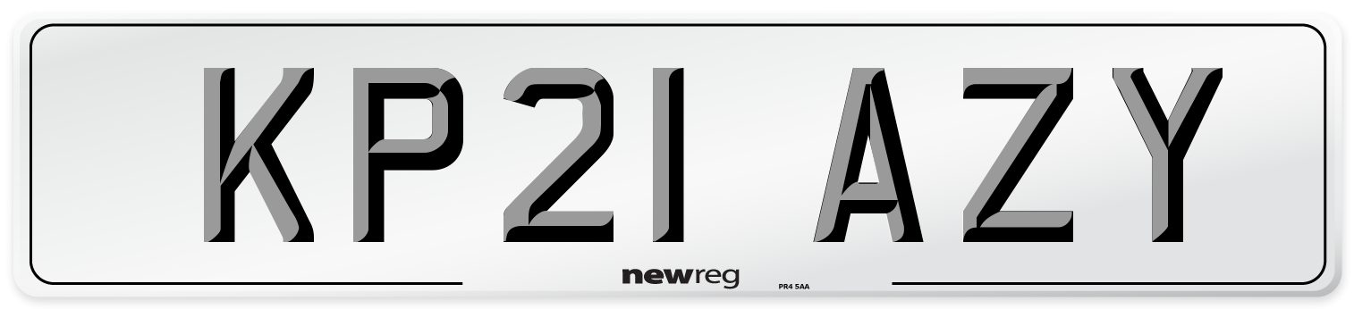 KP21 AZY Number Plate from New Reg
